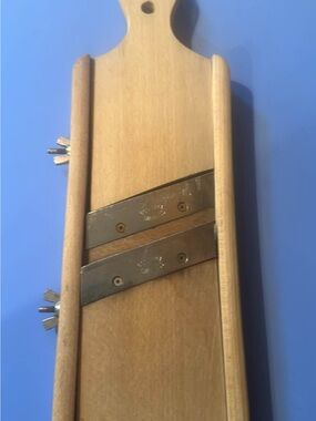 VTG Rosterie Stainless Germany Cabbage Slaw Veg Wood Mandolin with Twin Blades